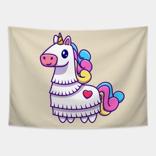 Cute Unicorn Pinata Tapestry