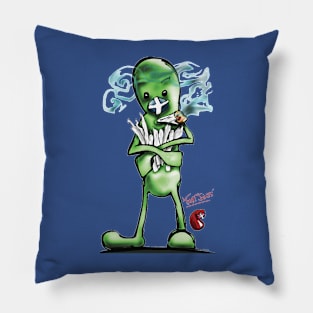 Green Bud in 'Tight Joints' Pillow