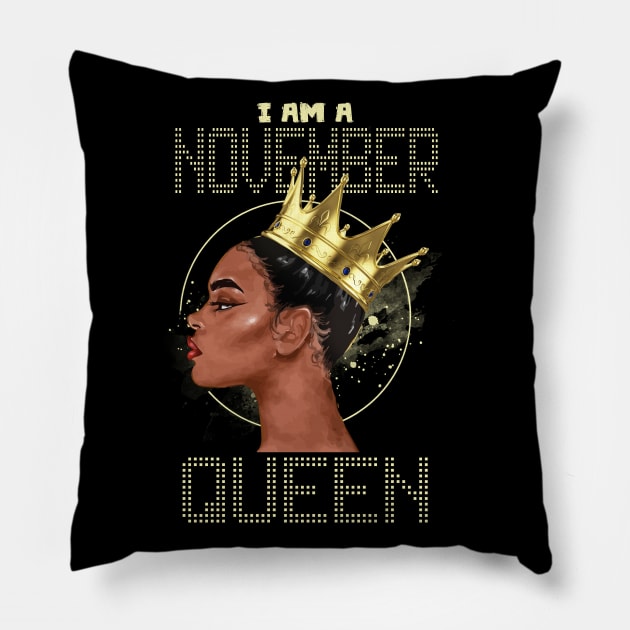 November Birthdays for Women -Quote About Sagittarius Queen Digital Pillow by gussiemc