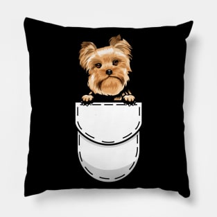 Funny Yorkshire Terrier Pocket Dog Pillow