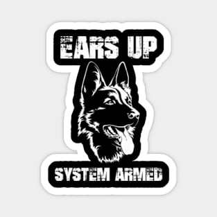 Ger Shepherd Ears Up System Armed Ger Shepherd Ears Magnet