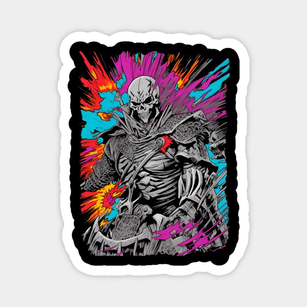 Evil skeleton warrior Magnet by Terror-Fi