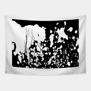 Abstract Black and White Rorschach Tapestry