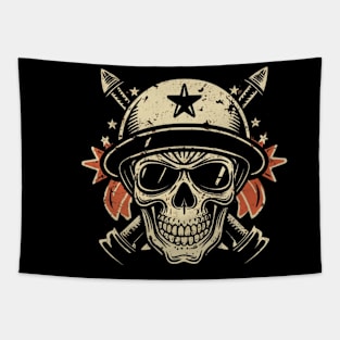 Death or Glory Skull Tattoo Tapestry