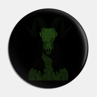 ASCii Savage Girl (Green) Pin