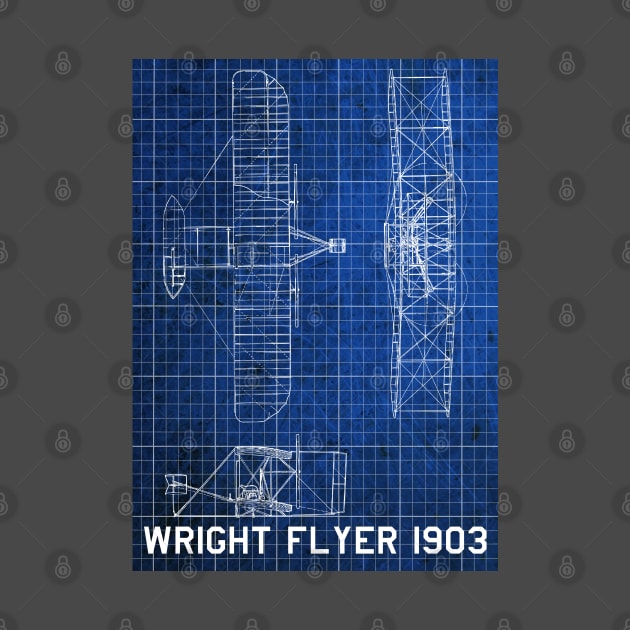 Blueprint of Wright  Flyer 1903 by Geoji 