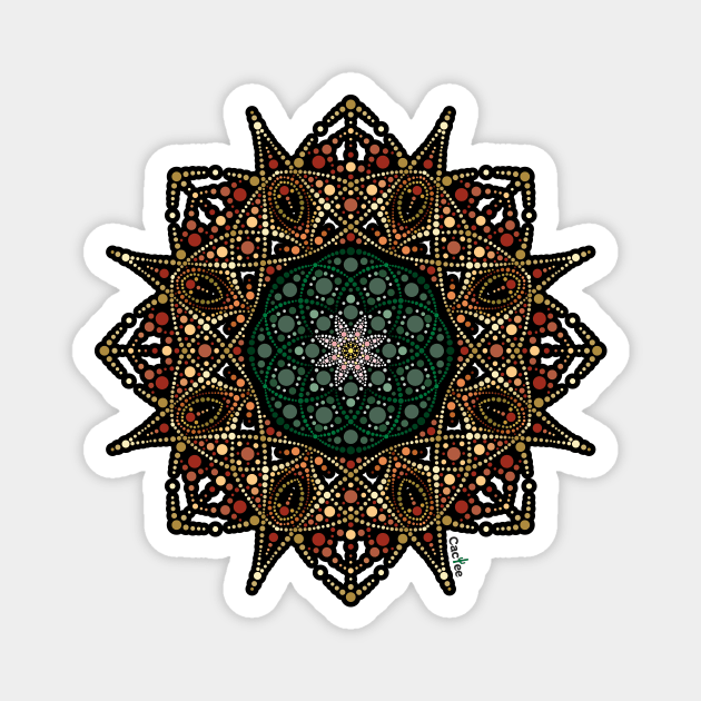 Peyote Mandala - Dot Art Magnet by Cactee