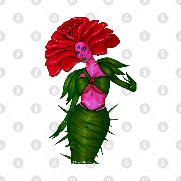 La Rosa The Rose Loteria by Zenpaistudios