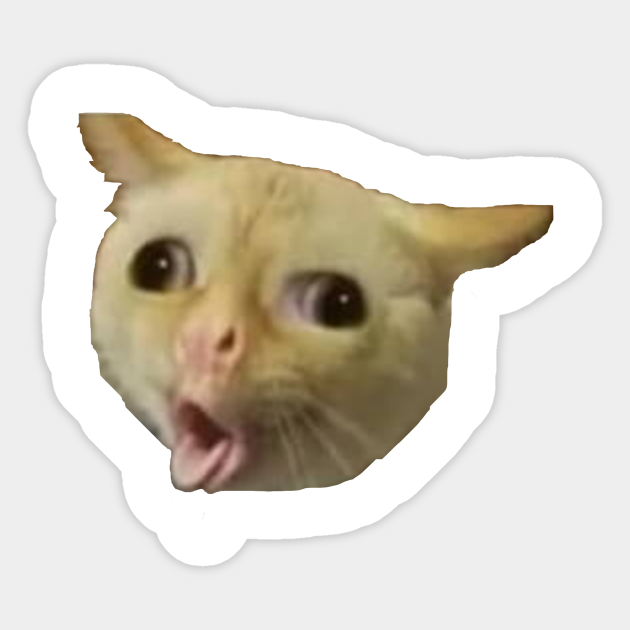 Cat Coughing Like A Kid Meme Cat Coughing Like A Kid Meme Sticker Teepublic Uk