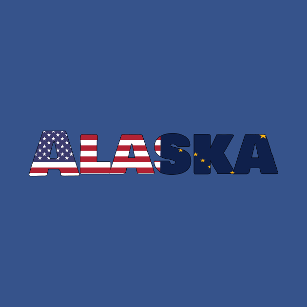 Alaska State Flag/ American Flag Logo by ElevenGraphics