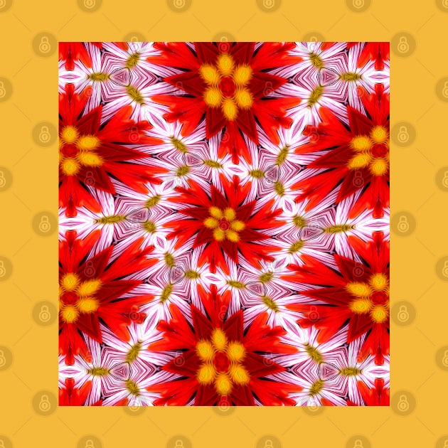 Red Floral Pattern by PatternFlower