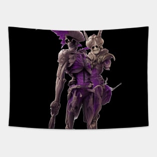 purple skeleton couple Tapestry