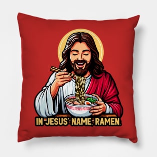 In Jesus Name Ramen Pillow