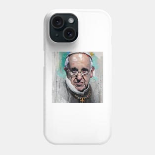 portrait of Pope Francis Phone Case