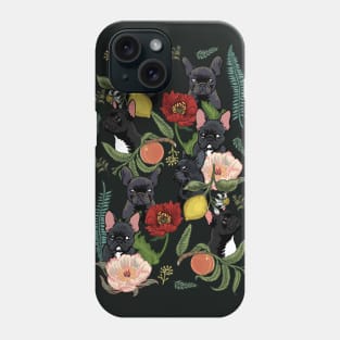 Botanical and Black Frenchie Phone Case