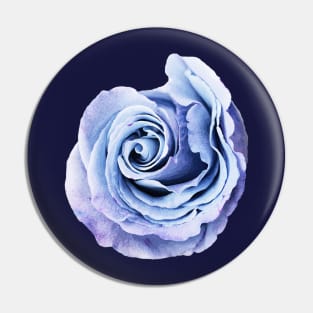 Blue Rose Art Cutout Pin