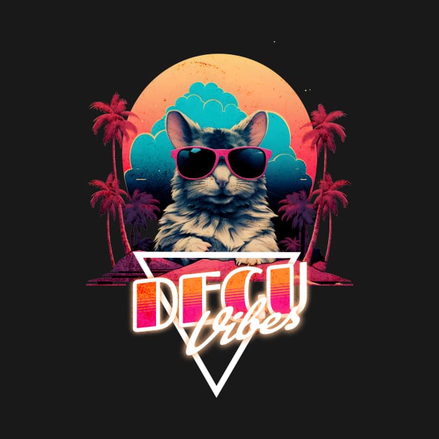 Retro Wave Degu Miami Vibes by Miami Neon Designs