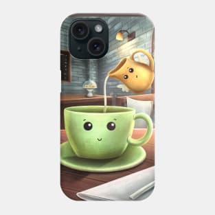 Cup of coffee with milk Phone Case