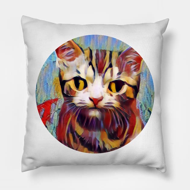 Amusing floppy cat Pillow by GoranDesign