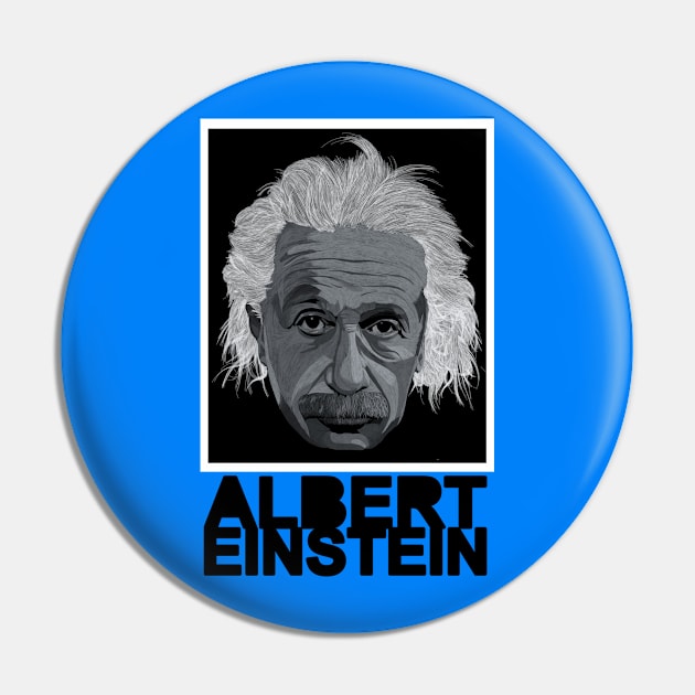 Albert Einstein Black Text Pin by Flank Ivan