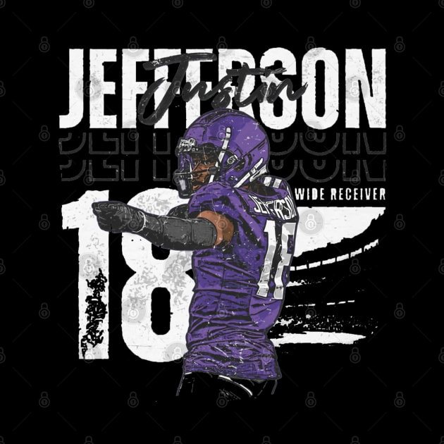 Justin Jefferson Minnesota Player Name by ClarityMacaws