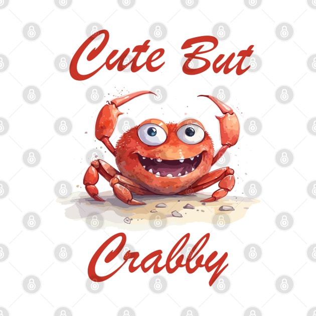 Funny Colorful Cartoon Crab, Cute But Crabby by SubtleSplit