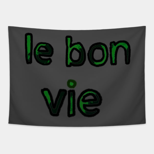 The Good Life in French - (Green) Tapestry by Usagicollection