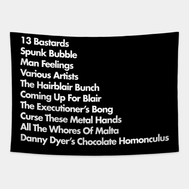 Peep Show Band Names List Tapestry by DankFutura