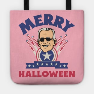 Merry Halloween - Joe Biden Funny Confused Happy 4th of July Tote