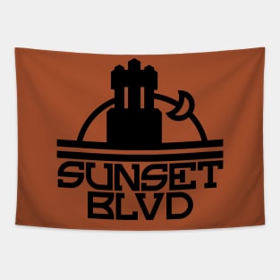 Sunset Boulevard Black Spire Style Tapestry