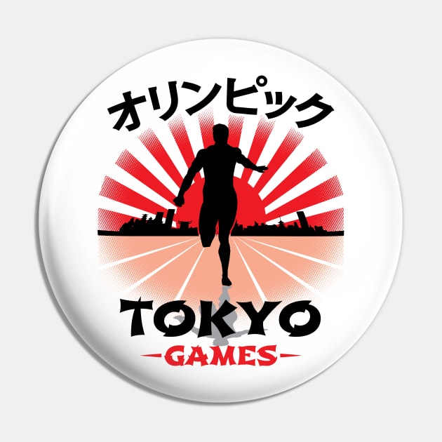 Runner Tokyo Olympics Track N Field Athlete Pin by atomguy