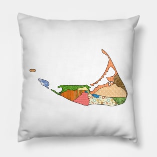 nantucket map Pillow