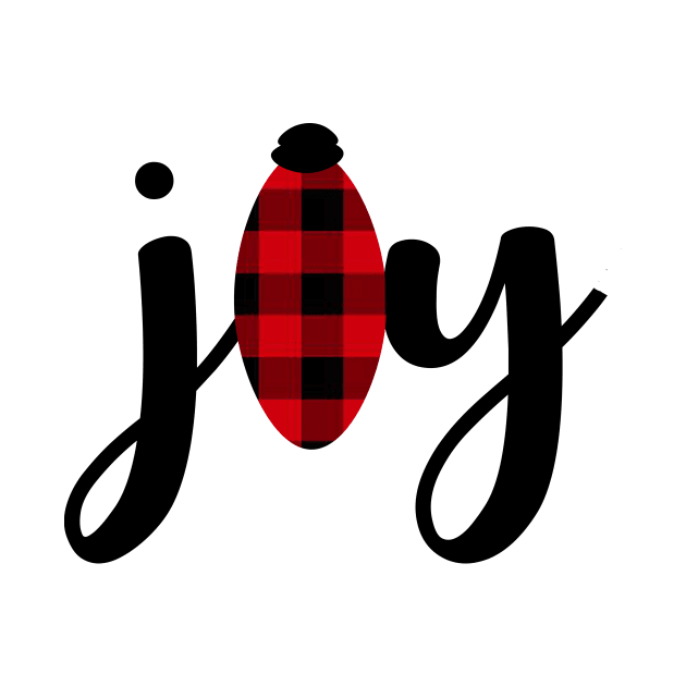 Joy Buffalo Plaid Christmas Holiday Lights by charlescheshire