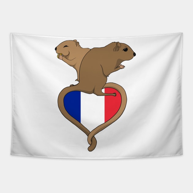 Gerbil France (light) Tapestry by RampArt