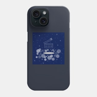 Filming, directing, illustration, night, light, shine, universe, cosmos, galaxy Phone Case