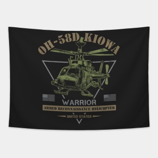 OH-58D Kiowa Warrior Helicopter Tapestry