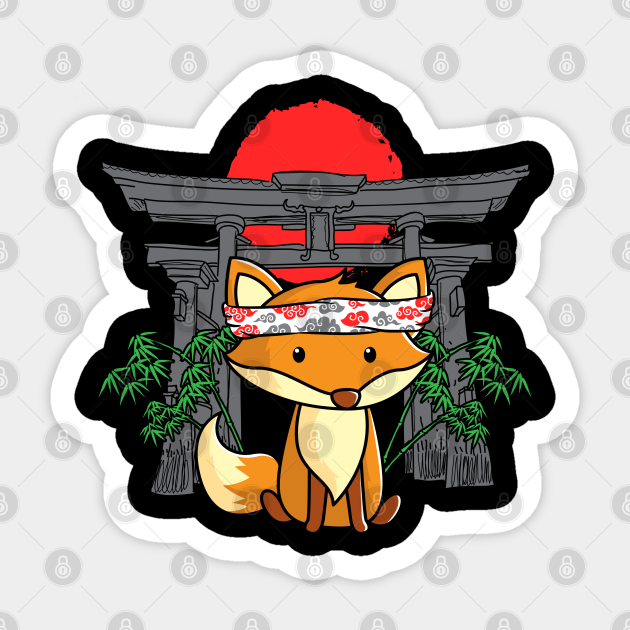 Cute Kawaii Fox Japanese Anime Animals - Foxes - Sticker | TeePublic Cute Kawaii Fox Japanese Anime Animals - Foxes - Sticker | TeePublic
