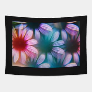 Echinacea flowers photographed through prism Tapestry