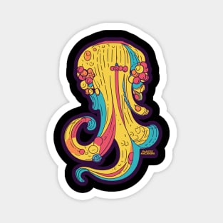 Plastic Macaroni Boho Trippy Hippy Tortellini Magnet