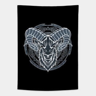 Viking Celtic Ram Aries Zodiac Tapestry