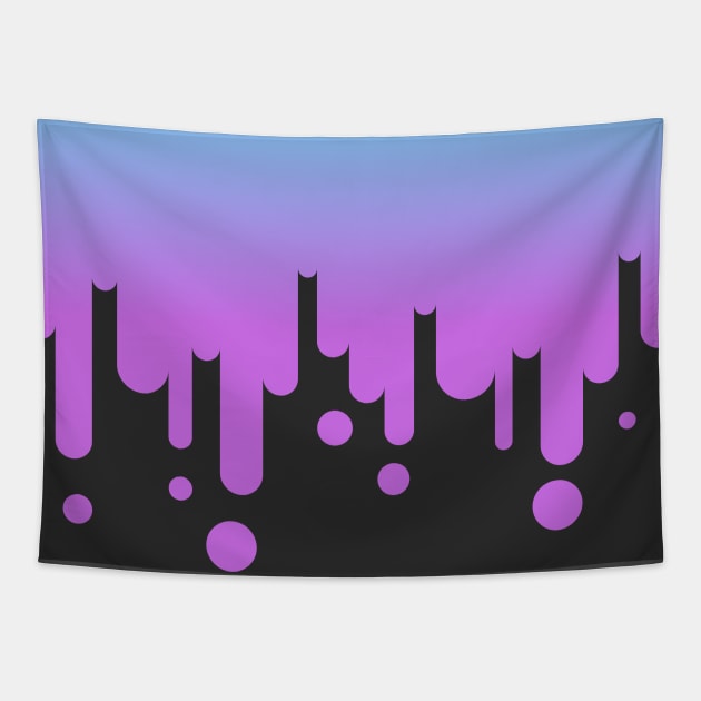 Purple Paint Drip Tapestry by Viaful