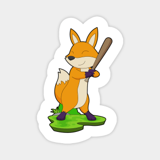 Fox Baseball Baseball bat Magnet