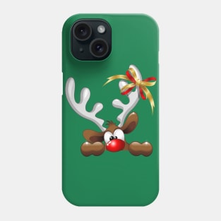 Funny Christmas Reindeer Cartoon Phone Case