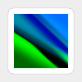 Blue green black abstract art design Magnet