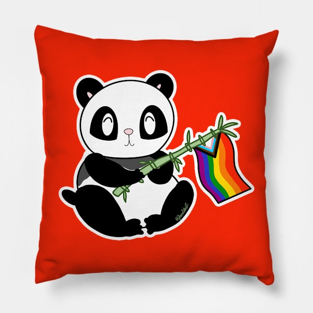 LGBT+ Panda Pillow by jberoldart