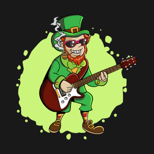 ST PATRICKS IRISH ELECTRIC GUITARIST LEPRECHAUN TShIRT T-Shirt