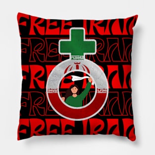 Free Iran Women Symbol Iranian Protest Feminine Pillow