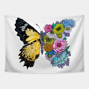 beautiful floral butterfly hand drown Tapestry