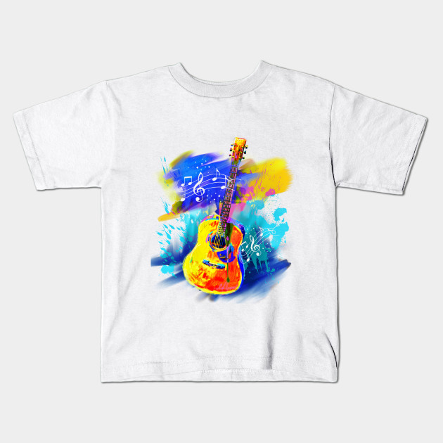 Hand Painted Music Guitar Guitar Kids T Shirt Teepublic