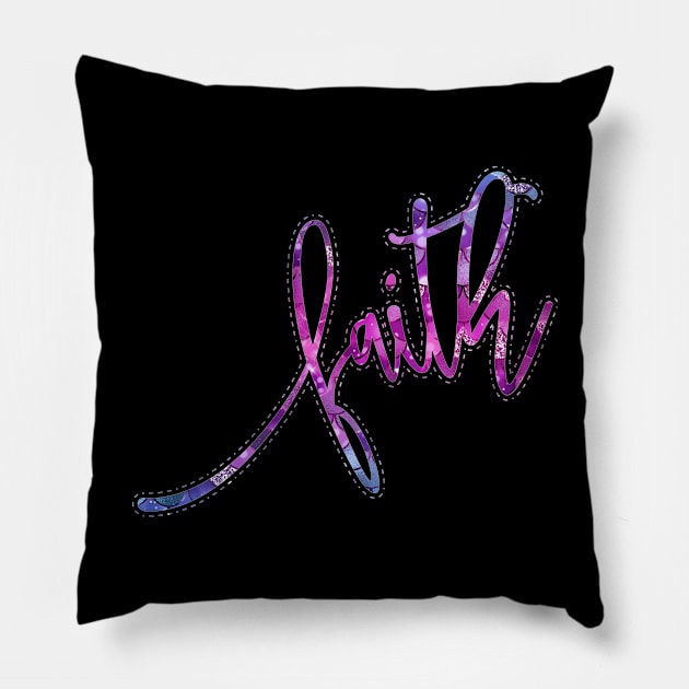 Faith Pattern Design Pillow by Sunil Belidon